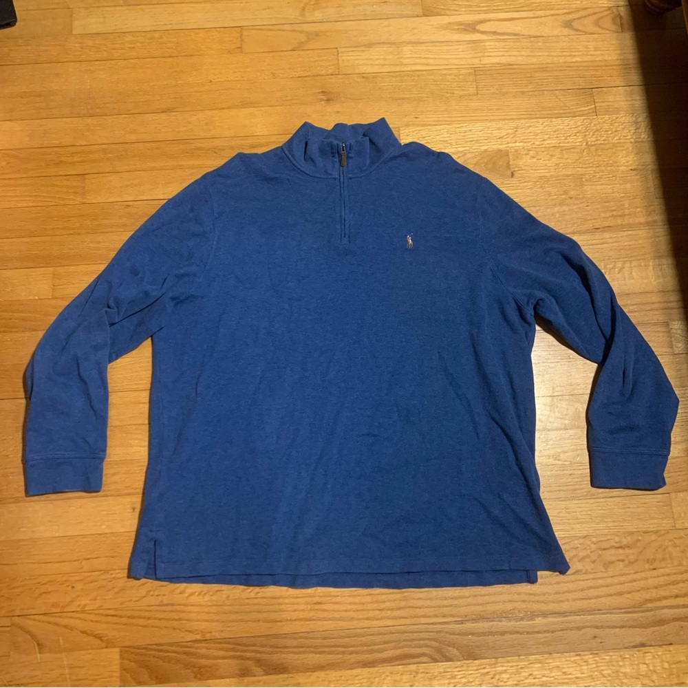 Polo Ralph Lauren Estate Rib Quarter Zip Sweater Blue Men’s XXL